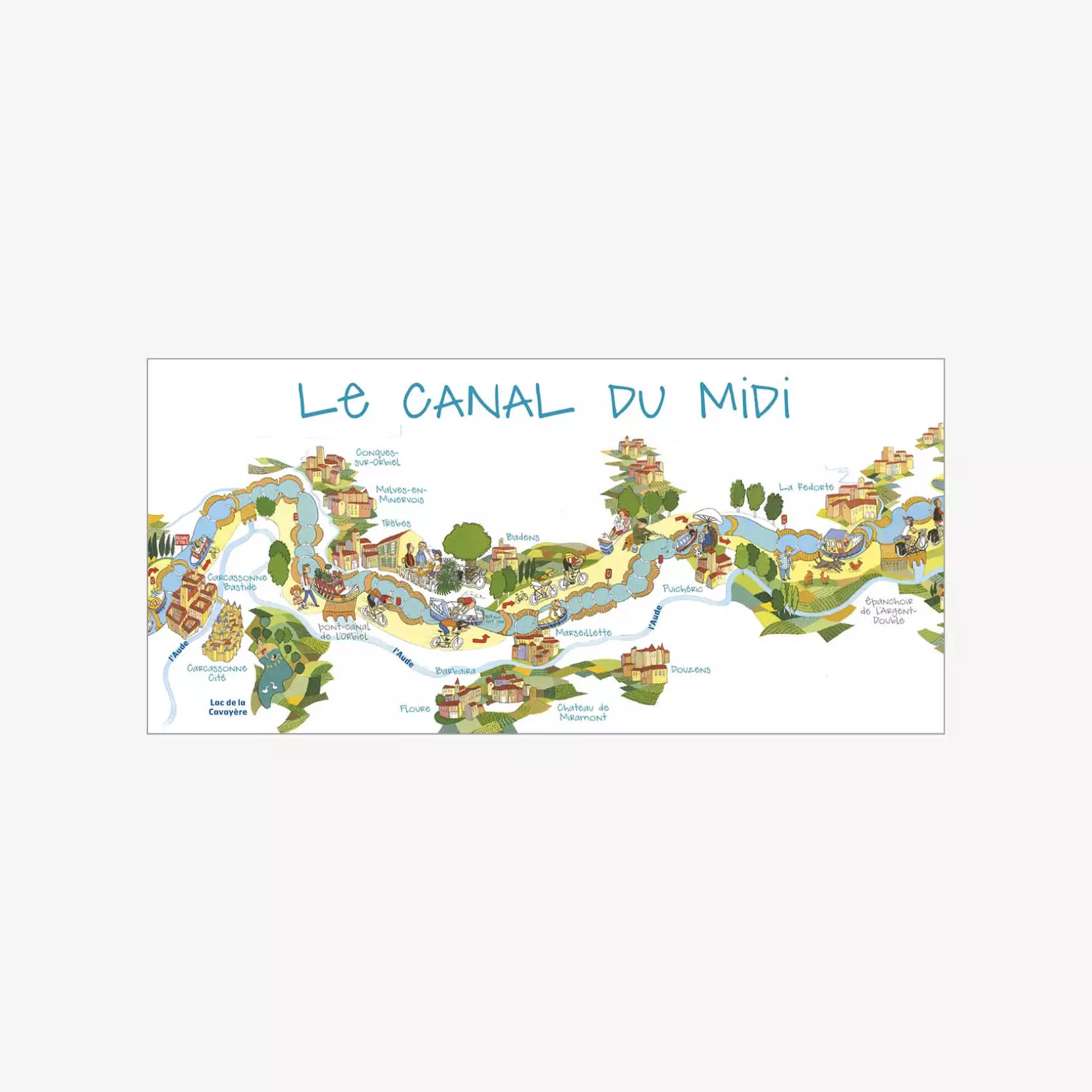 Carte postale - Le canal du Midi 1/3