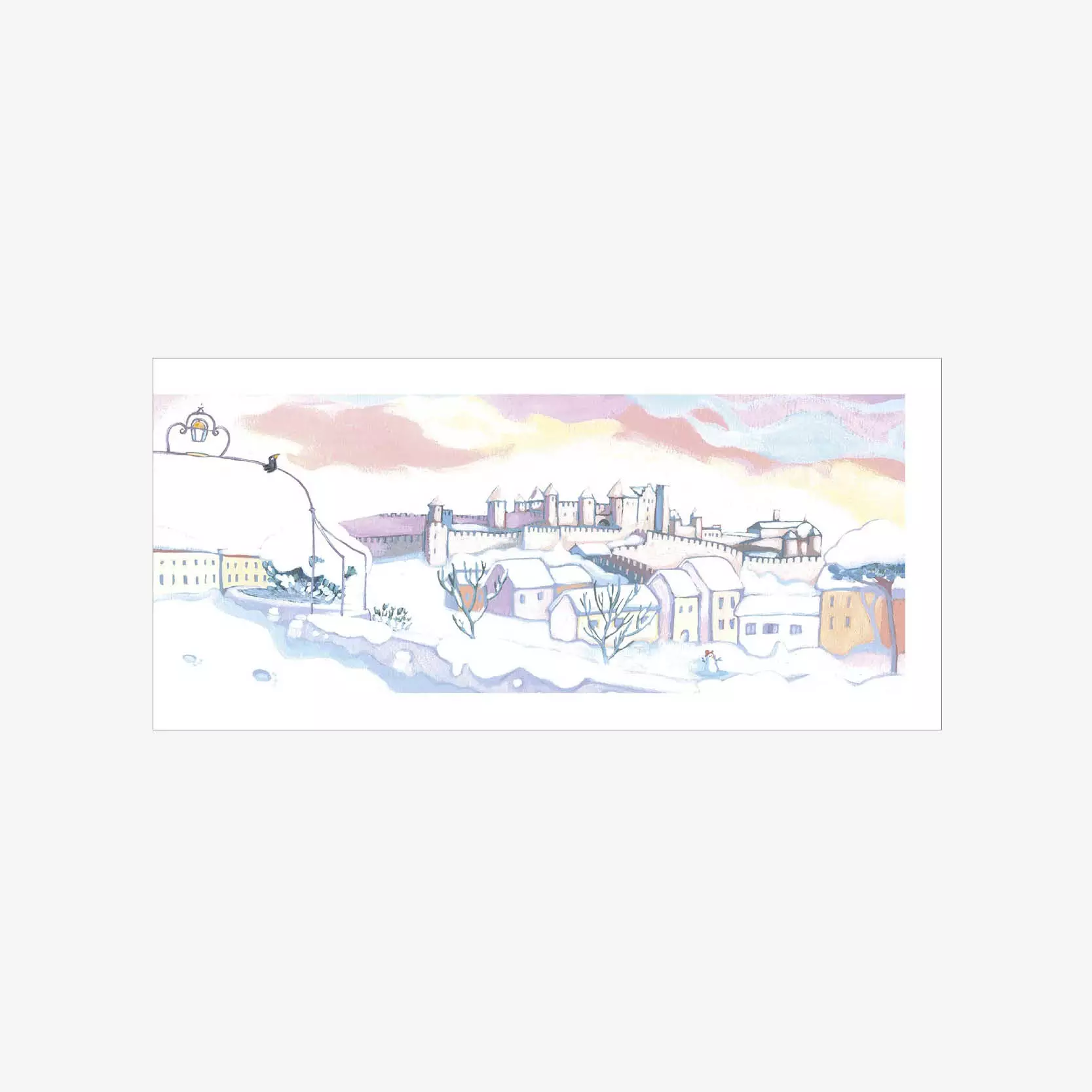 Carte postale - Carcassonne, la Cité sous la neige 2.