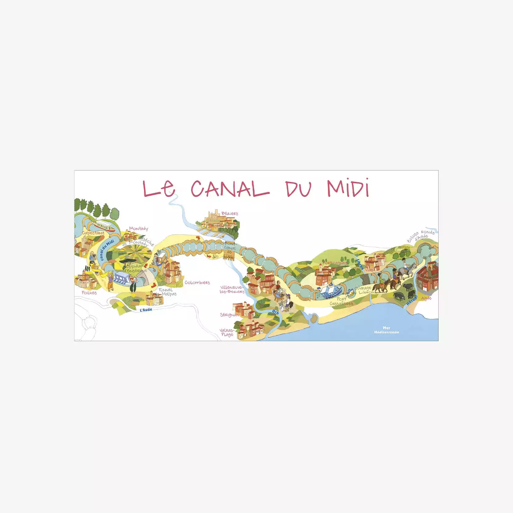 Carte postale - Le canal du Midi 3/3