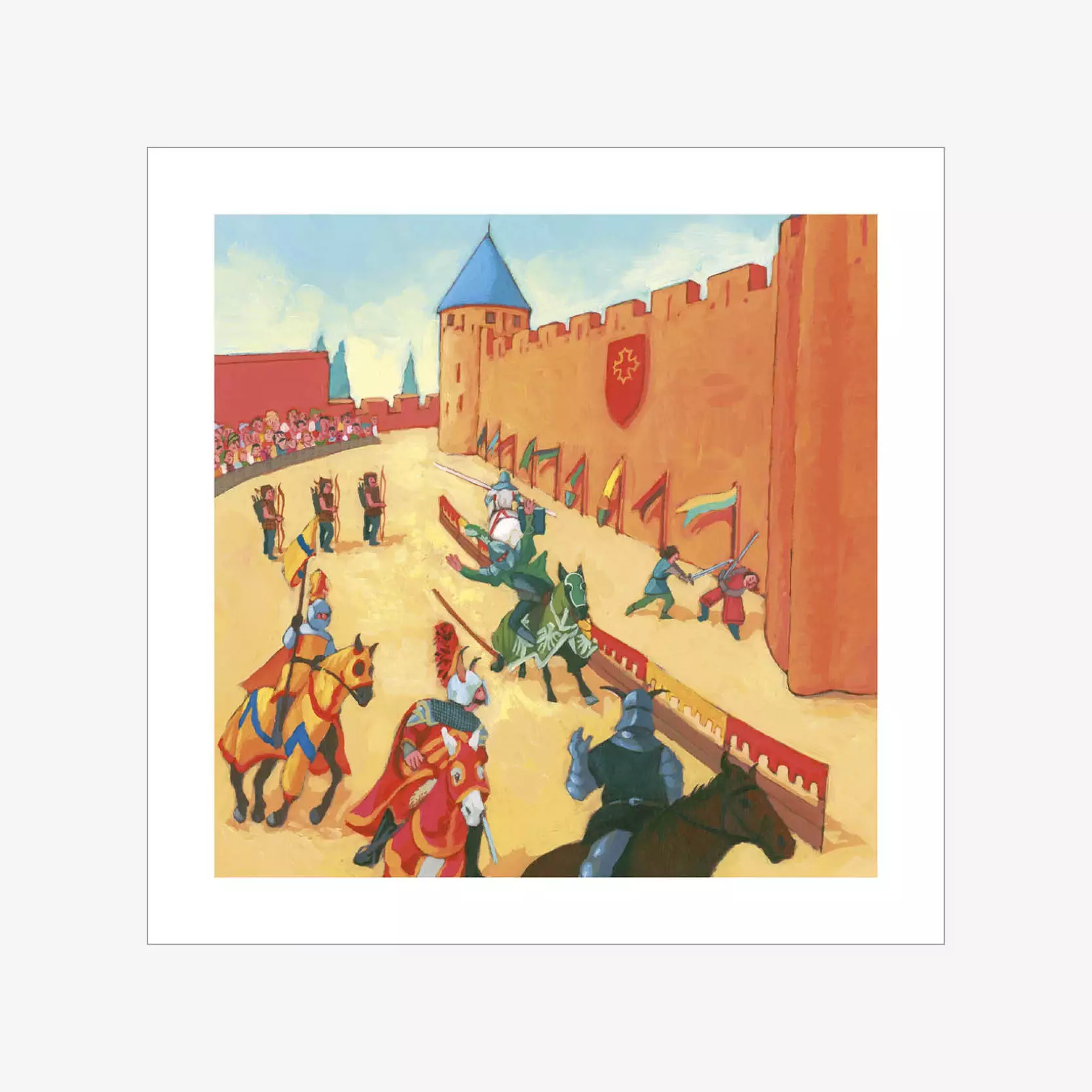Carte postale - Tournois de chevalerie